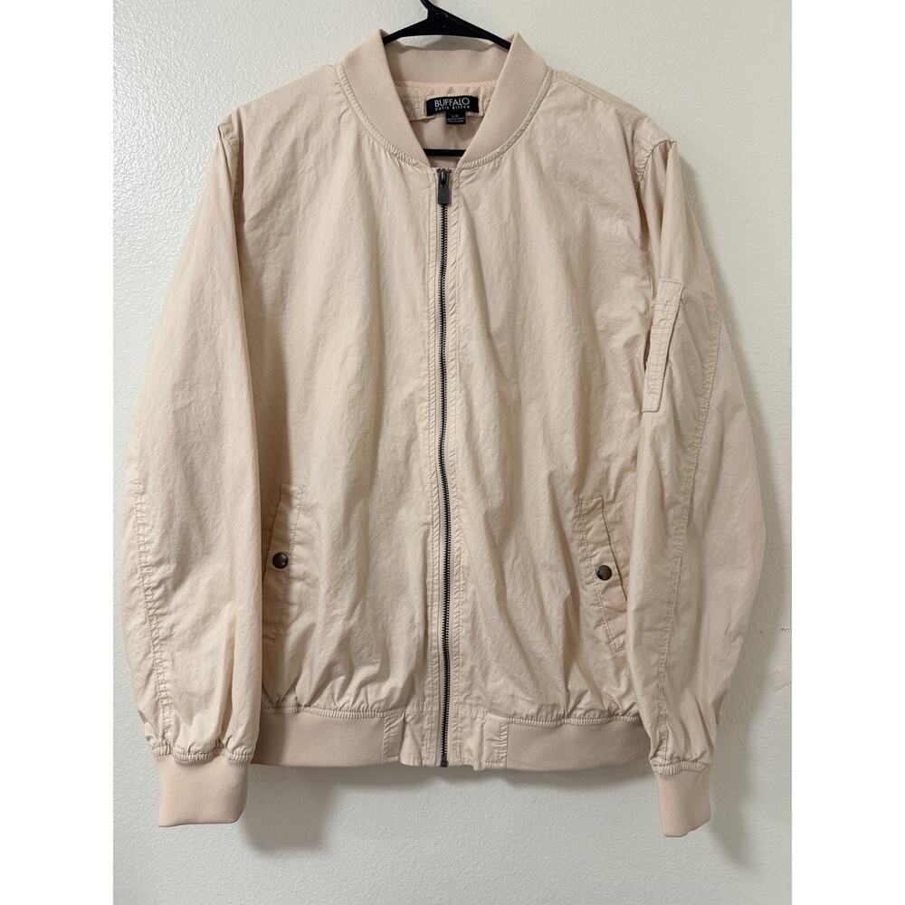 Buffalo David Bitton Bomber Jacket Womens Large Pale Light Pink Full Zip - Picture 2 of 11